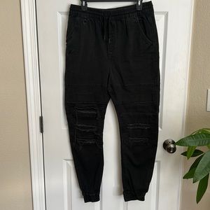 Publish Ripped Black Joggers